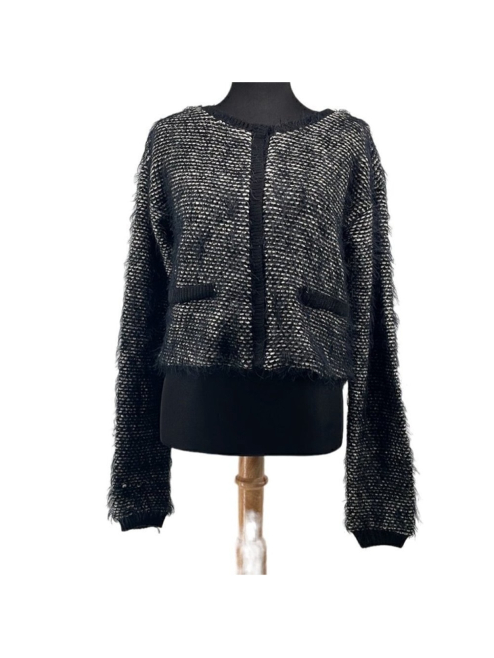 Silvian Heach button front cardigan wool blend snap closures sz m career event
